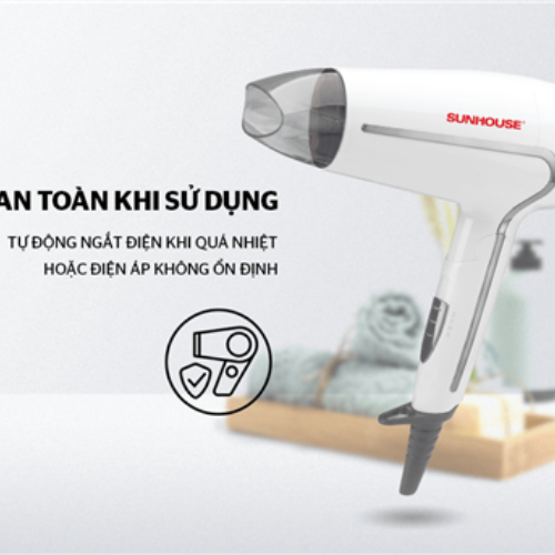 Combo Bếp Gas Âm Đôi Mặt Kính MMB6632 và Máy Sấy Tóc SUNHOUSE SHD2308W. Hàng Chính Hãng