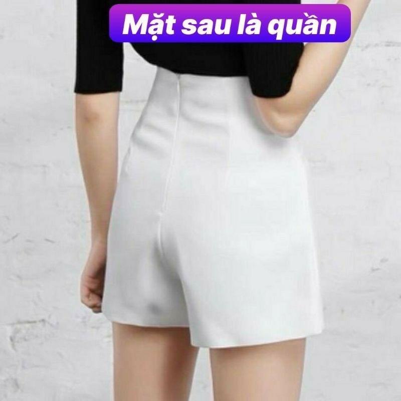 Quần Váy Cạp Cao_Quần Short Giả Váy Khóa Cạnh mã 222 Tep Fashion