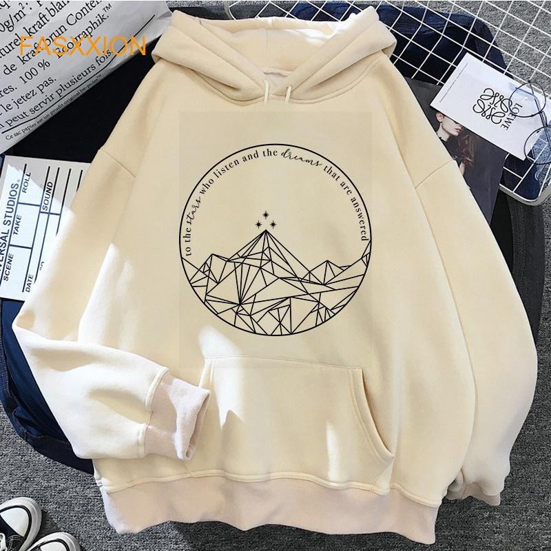Áo Hoodie Họa Tiết Court of Thorns And Roses Phong Cách harajuku ADT