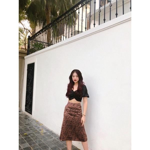 Áo croptop nữ nhún ngực