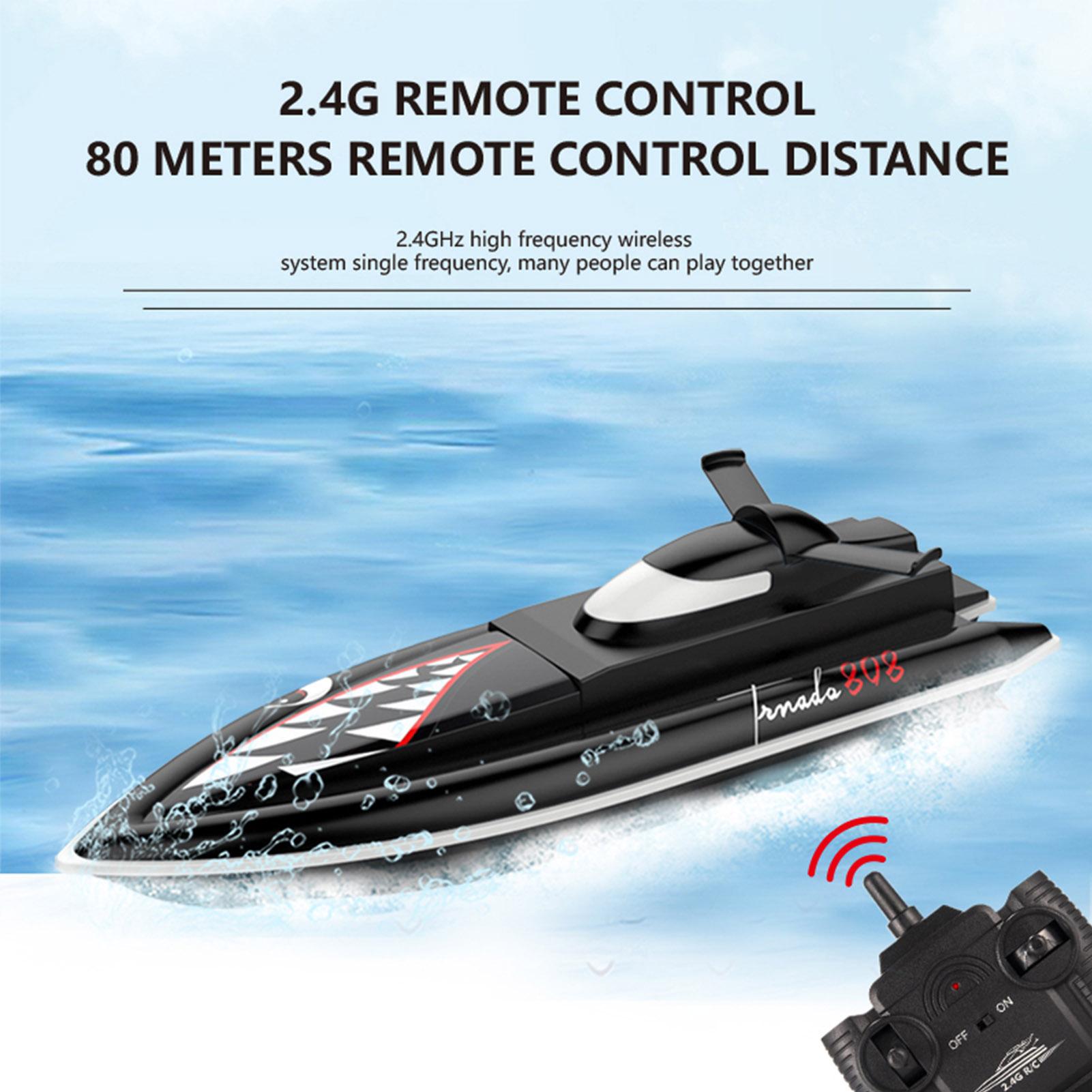 Thuyền điều khiển từ xa RC tốc độ cao 25Km / h 2.4GHz không thấm nước Quà tặng cho trẻ em