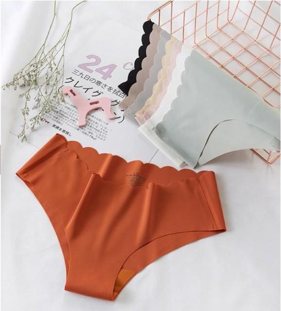 Combo 5 Quần lót nữ su không đường may cạp lượn sóng 1033 hot trend
