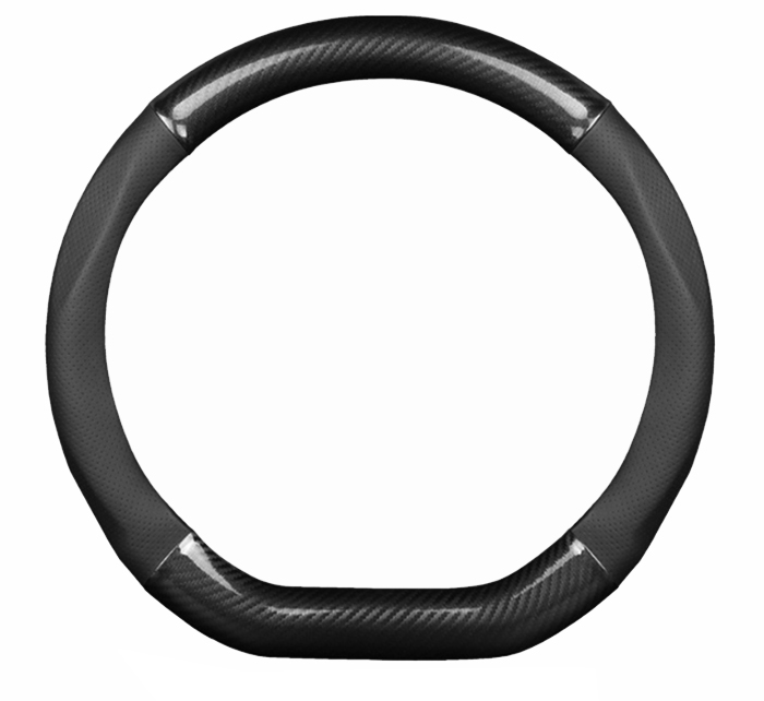 Bọc vô lăng TTAUTO kiểu dáng D Cut cho xe ô tô từ 4 đến 7 chỗ chất liệu da vân carbon cao cấp