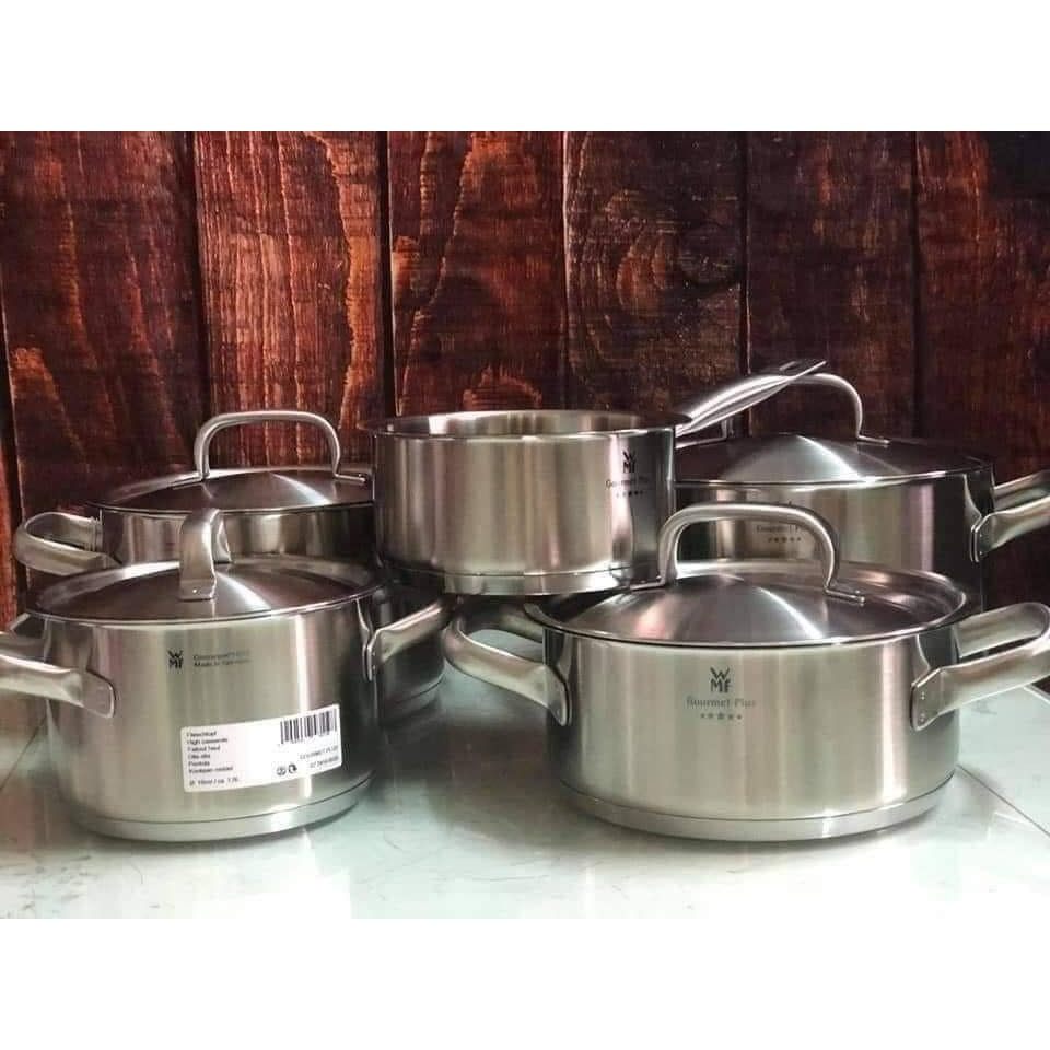Bộ Nồi WMF GOURMET PLUS 5 Món, Bộ Nồi Đức, Bộ Nồi Nhà Bếp, Phong Cách Sang Trọng, Dùng Cho Mọi Loại Bếp, Nhập Đức, Hàng Chính Hãng