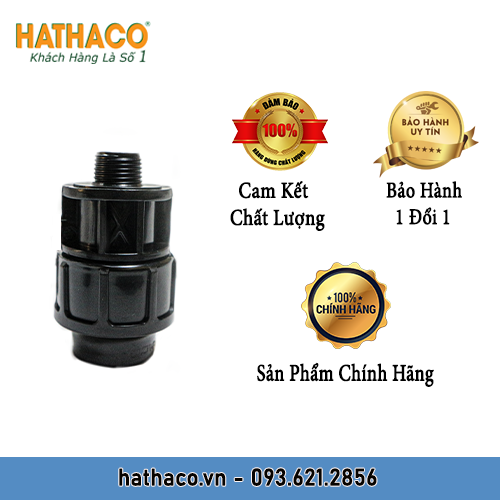 Com bo 5 Măng Sông 40 Ren Ngoài 32 - 40 - 50 HATHACO Nối Ống HDPE