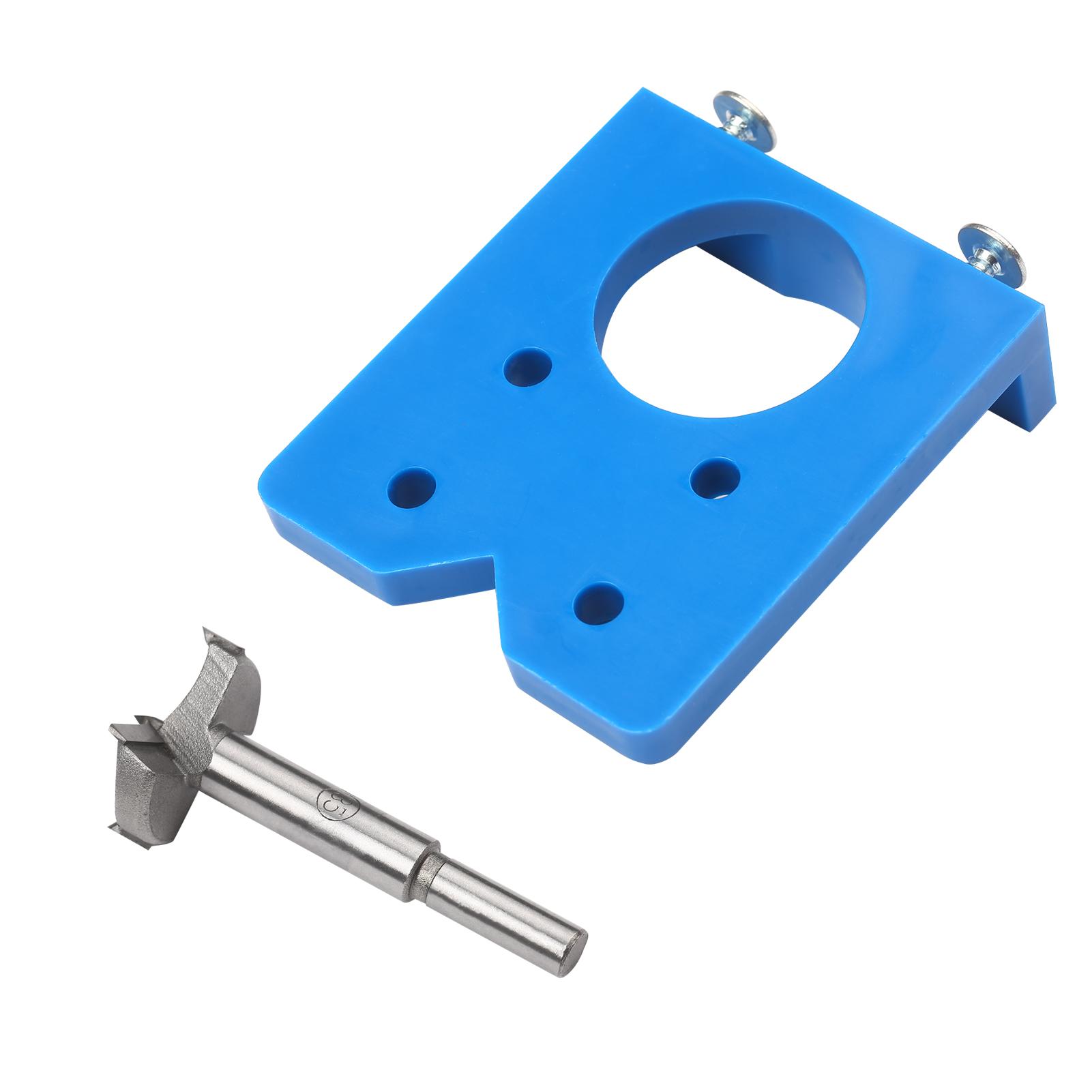 35mm Hinge Drilling Jig Concealed Guide Hinge Hole Drilling Guide Locator Carpentry Woodworking Hole Opener Door Cabinet