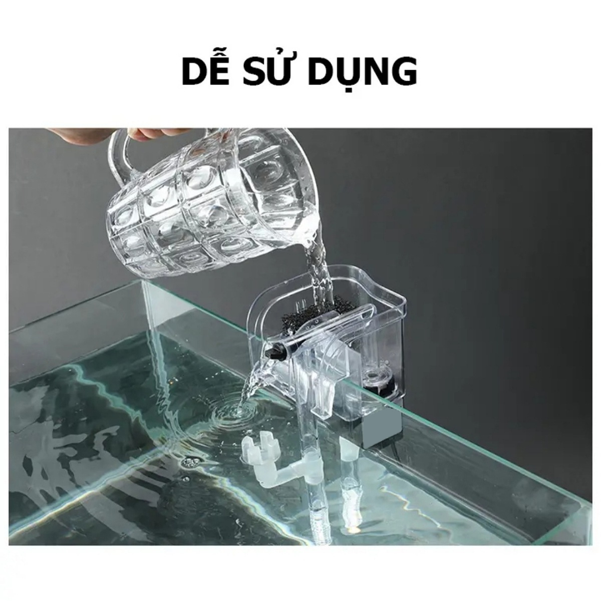 Máy lọc thác nước bể cá AHF301 cao cấp, siêu êm, tiết kiệm điện. BH uy tín