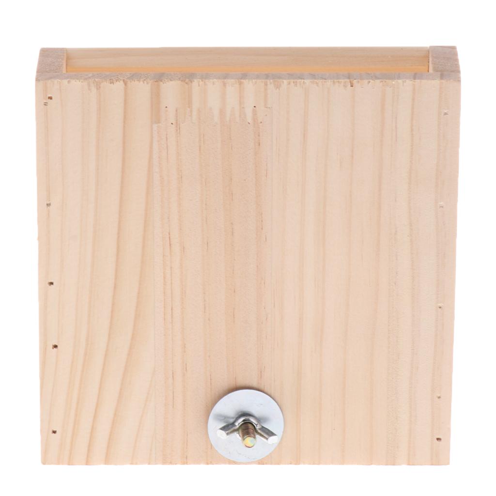 Natural Wooden Hay Feeder Rabbit Feeder Pet Cage Fixed Hay Rack Manger