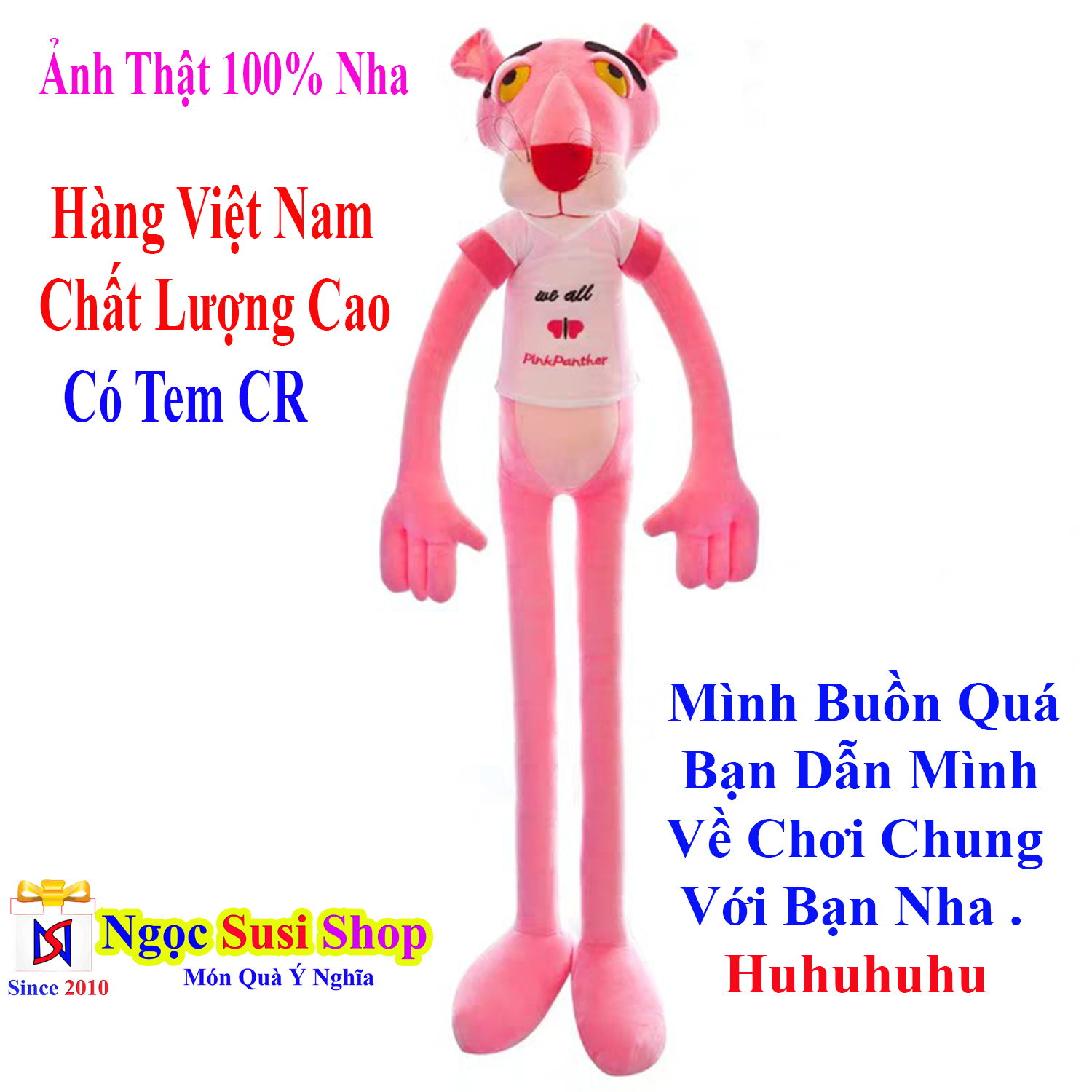 [FREESHIP] GỐI ÔM BÁO HỒNG PINK PANTHER KHỔNG LỒ [CAO CẤP