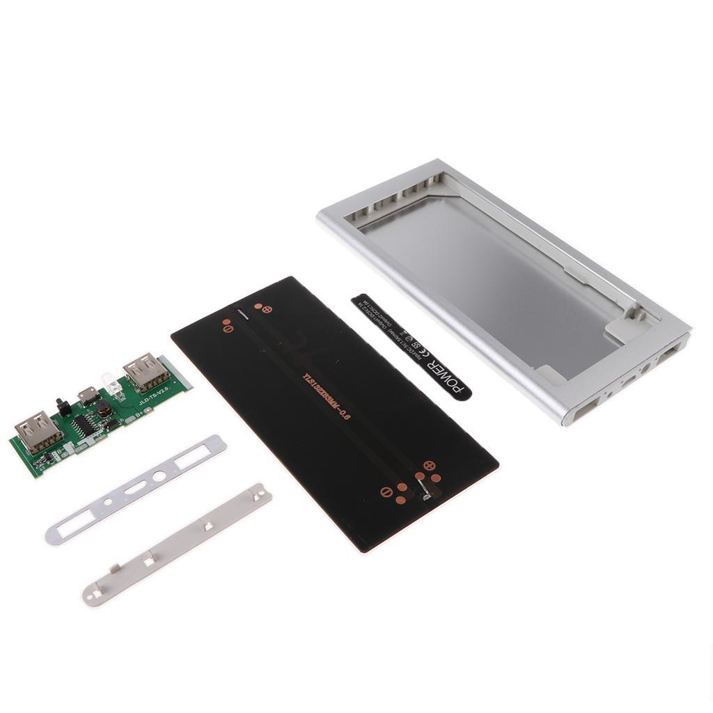 2 Pc 10000mAh Portable Solar Charger Dual USB Battery Power Bank