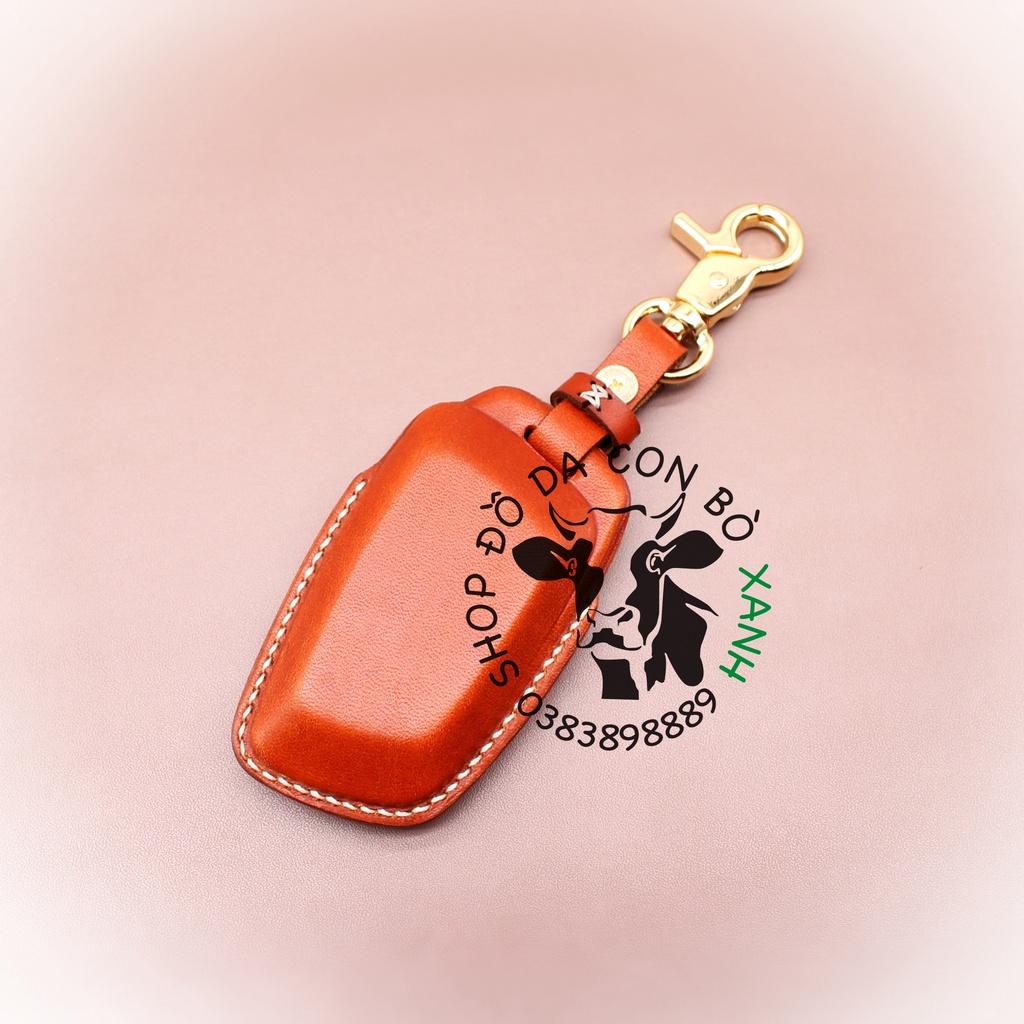 Bao da dành cho Chìa Khoá Ép Phom Vinfast Lux A2.0, SA2.0, Turbo handmade da thật 002e