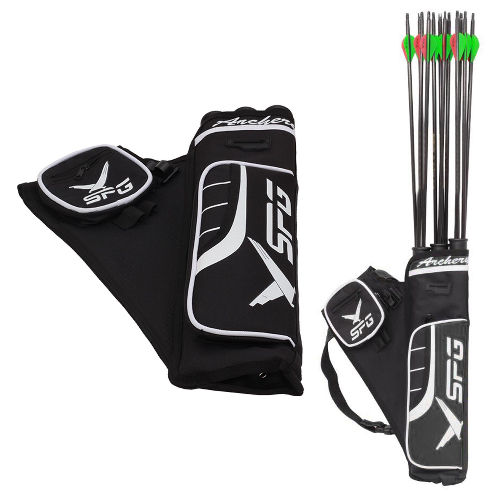Quiver 3 Tubes Waist Hip Bag Belt Pouch Holder for Hunting Black