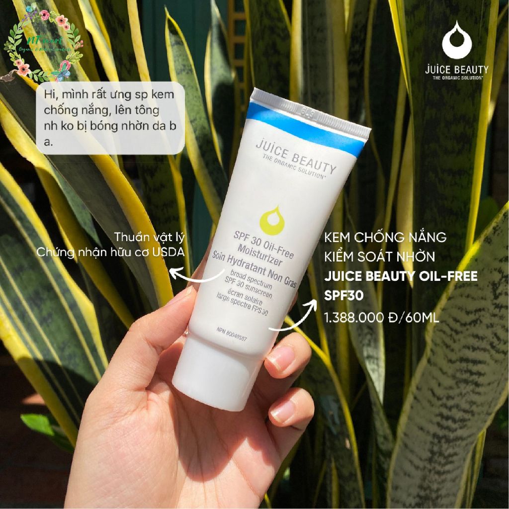 JUICE BEAUTY - Kem Chống Nắng Hữu Cơ Dưỡng Ẩm Cho Da Dầu/Mụn Juice Beauty SPF 30 Oil-Free 60ml