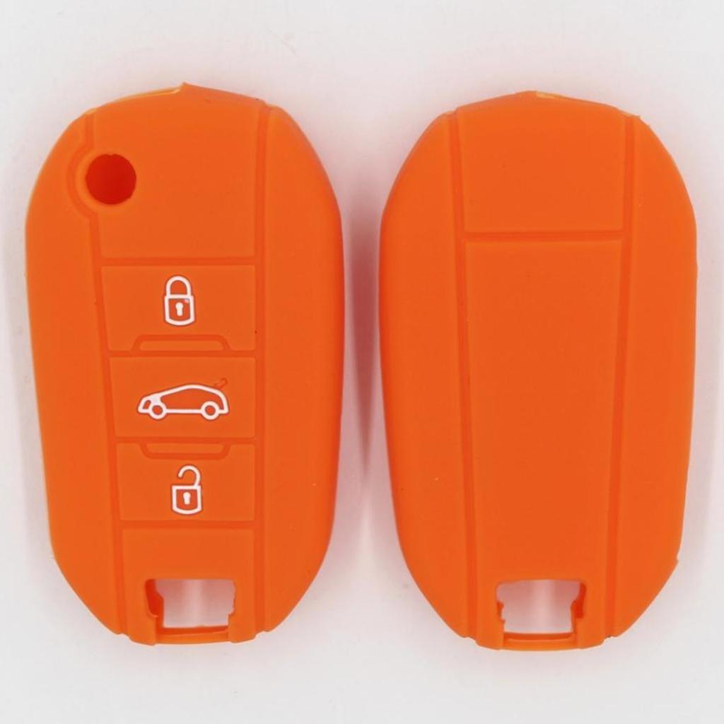 Silicone  for  Folding Remote Key Fob Case Shell Orange
