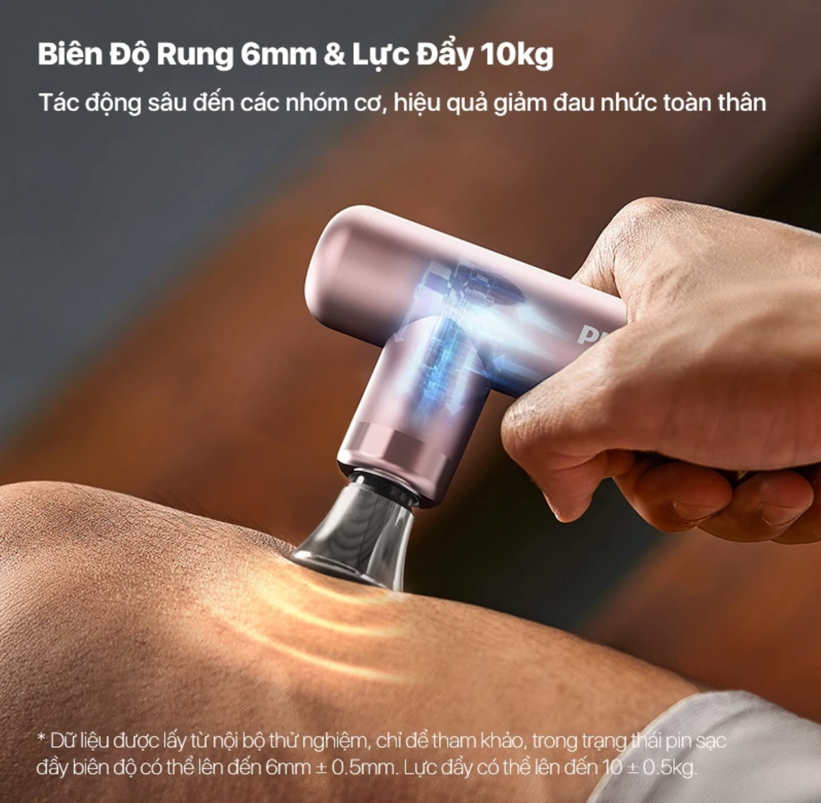 Máy Massage Cầm Tay Mini PHILIPS PPM7308 - Massage chuyên sâu - 4 Đầu massage chuyên dụng - Hàng chính hãng