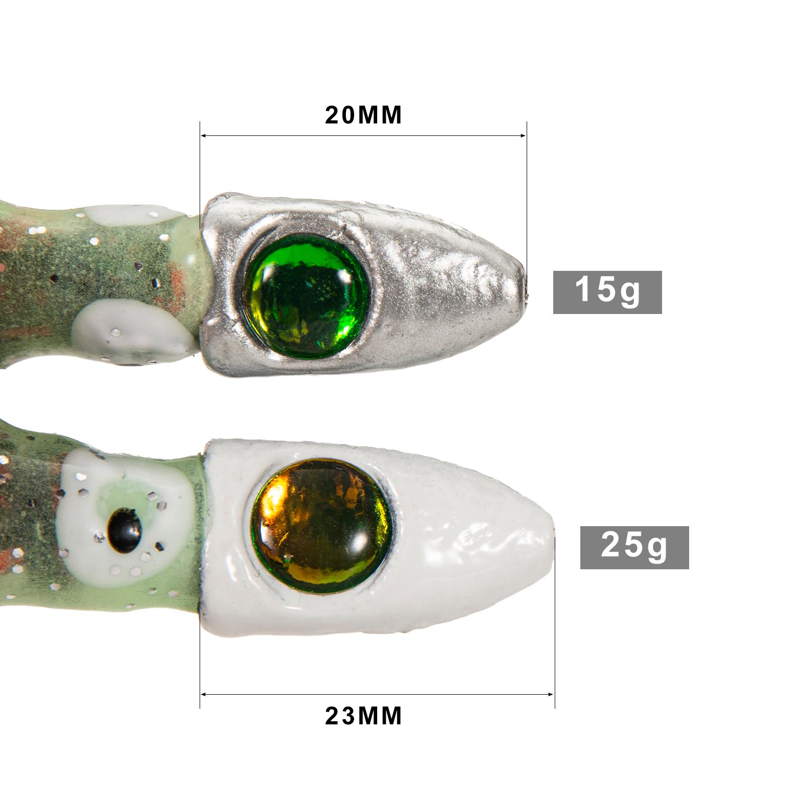 15g / 25g Jig Head Squid Skirt Trolling Lure Octopus Bait Soft Fishing Lure