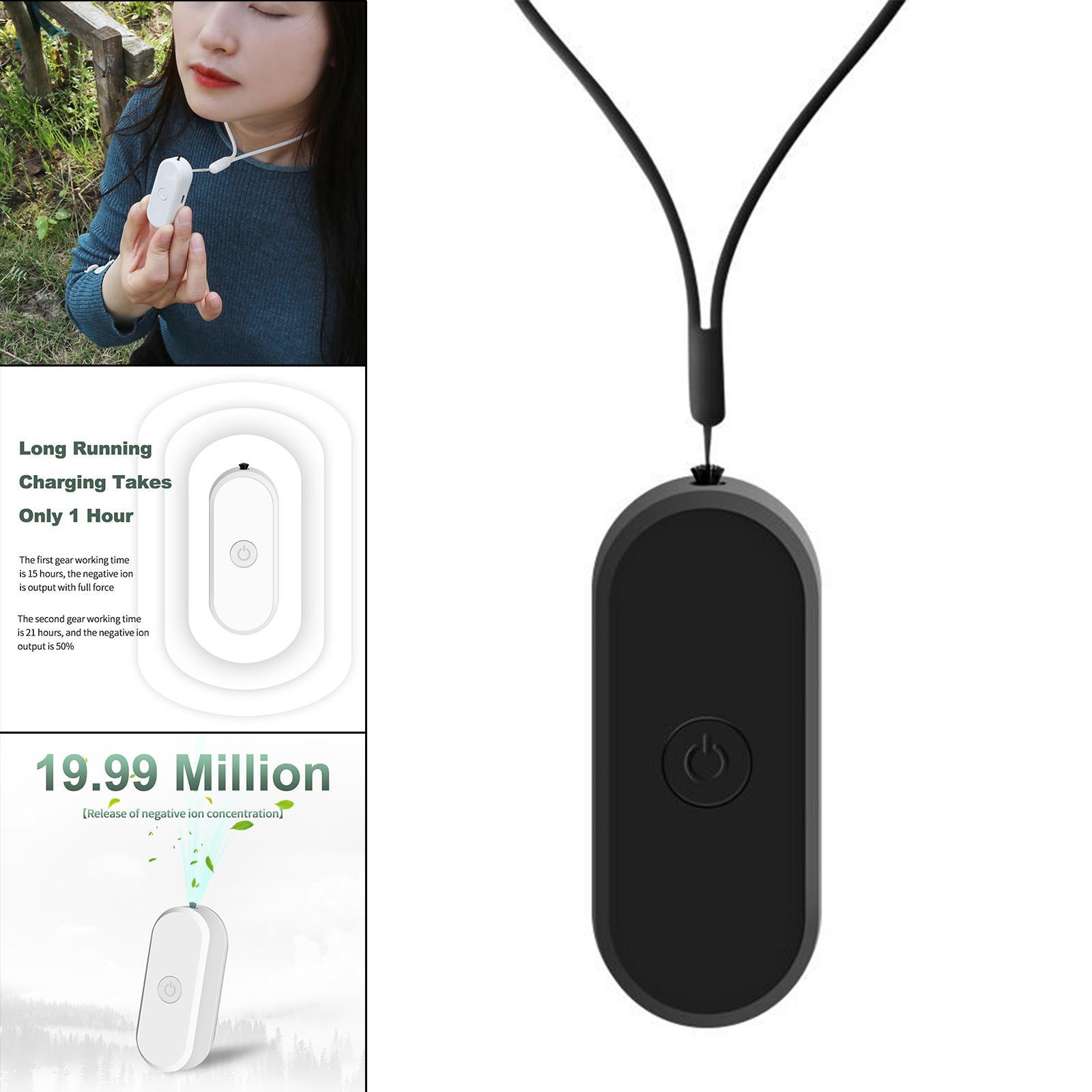 Hanging Purifier Personal Mini for Household Eliminating Dust Black