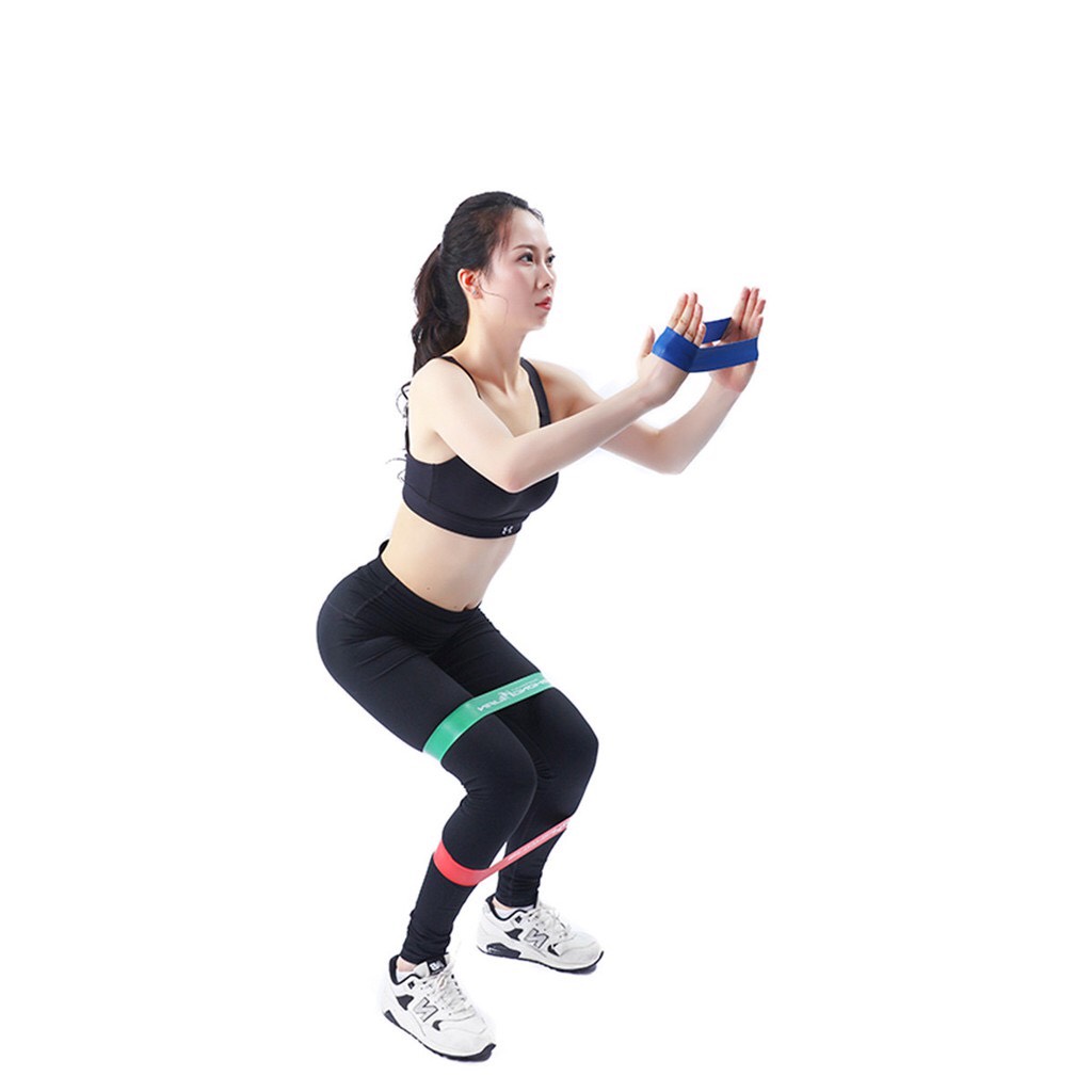 Sét 4 dây kháng lực Mini Band tập gym - Dây cao su Miniband tập tay, chân ,mông...Hàng chính hãng