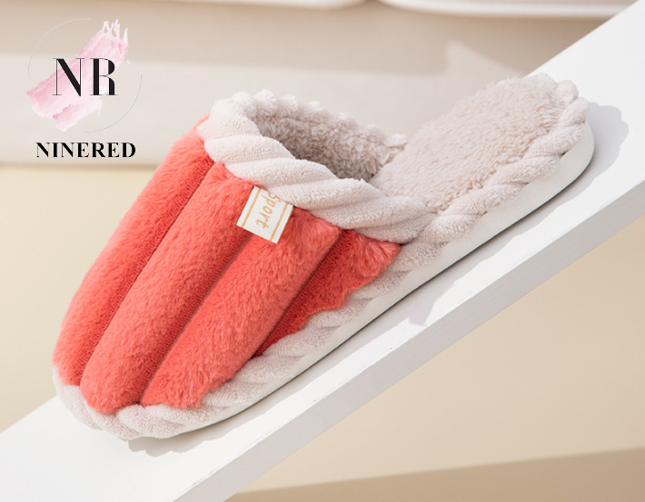 Dép Bông Bít Mũi Đi Trong Nhà Đế Chống Trượt NineRed Homewear - D5