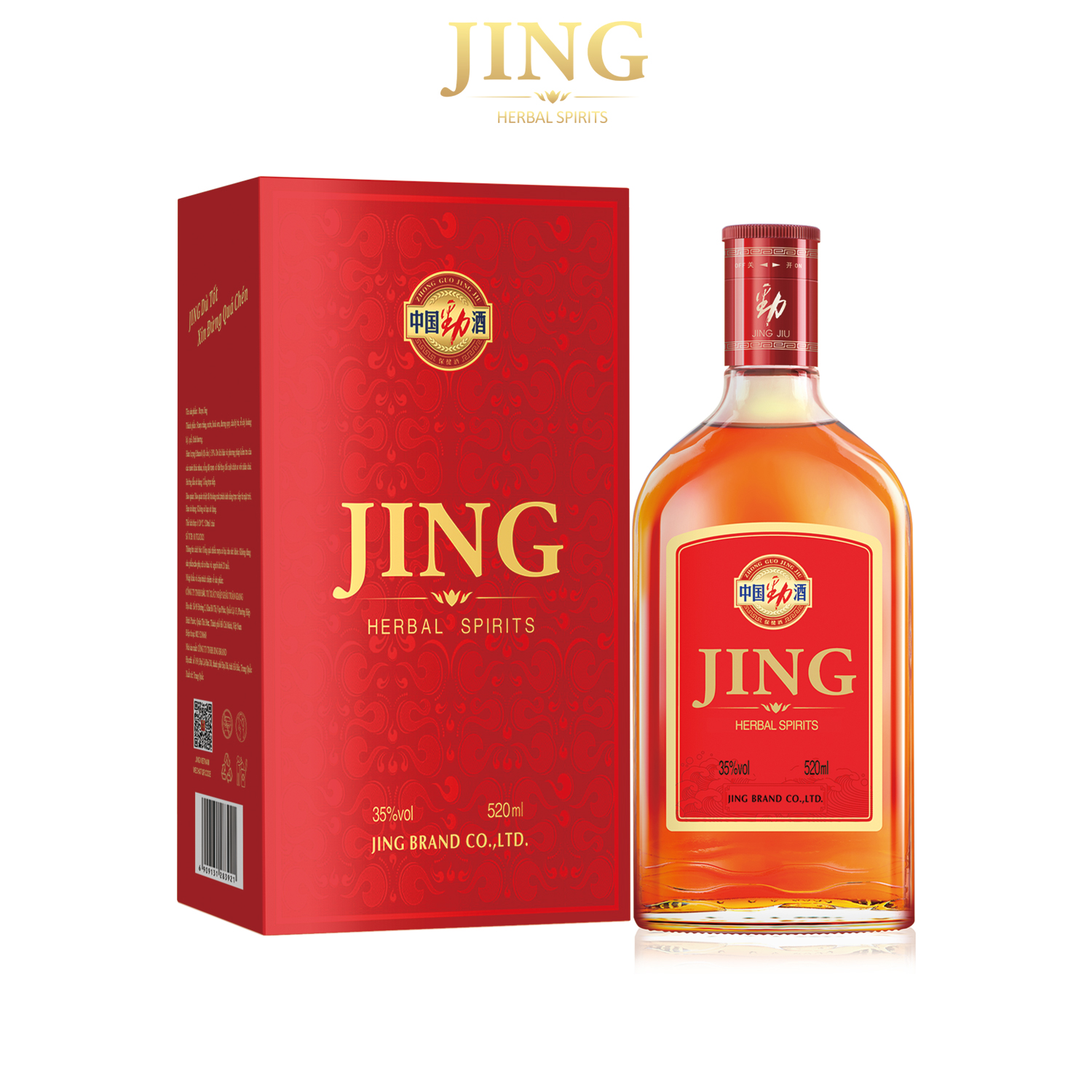 Rượu JING 35% Vol 520ml + hộp đựng