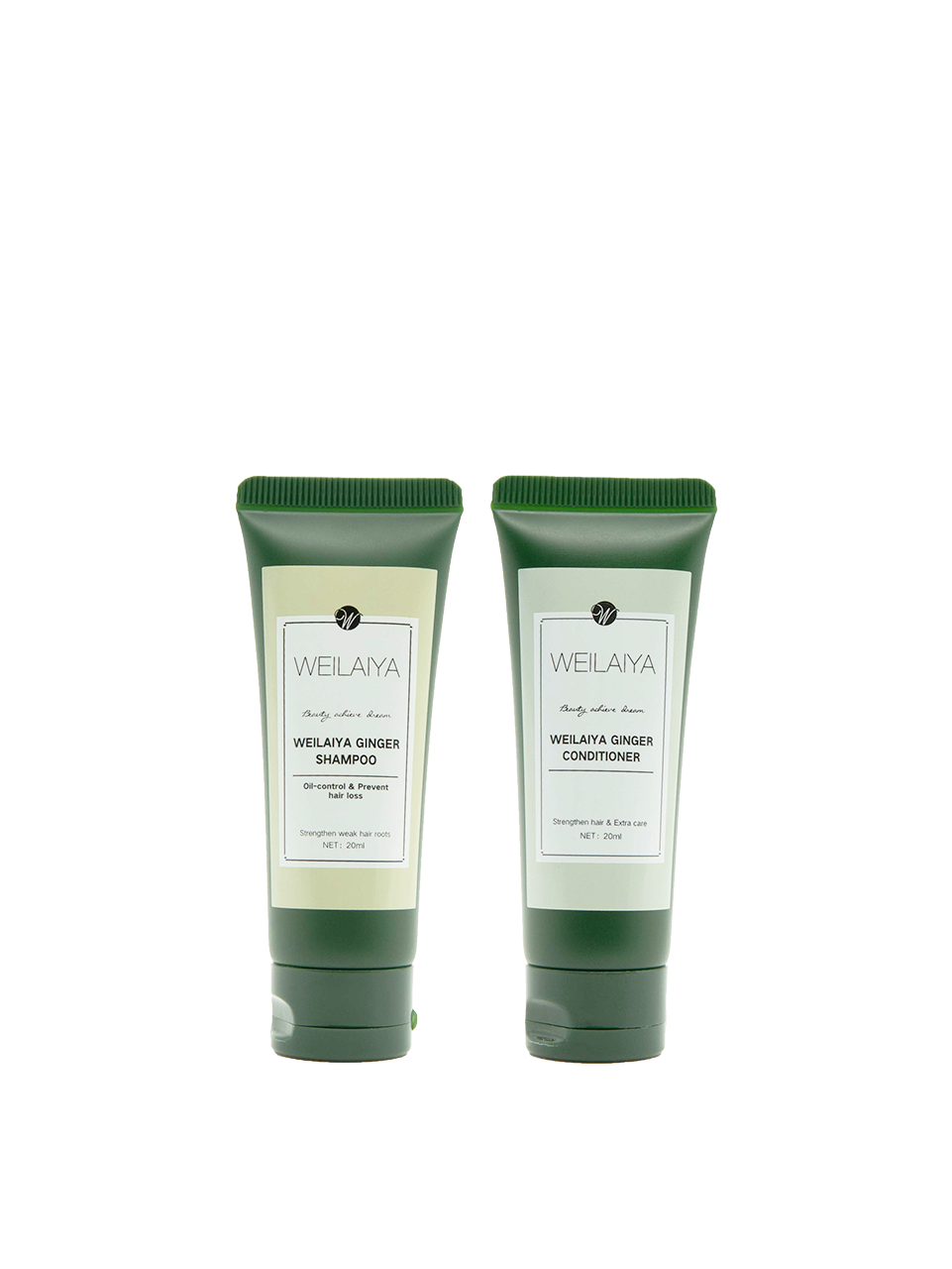 Bộ gội xả mini Weilaiya tinh chất gừng ngăn rụng, kích mọc tóc 20ml Bộ gội xả mini Weilaiya tinh chất gừng ngăn rụng, kích mọc tóc 20ml