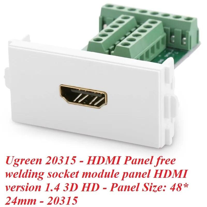 Ugreen UG2031520315TK Đầu HDMI âm tường bắt vít cao cấp - HÀNG CHÍNH HÃNG