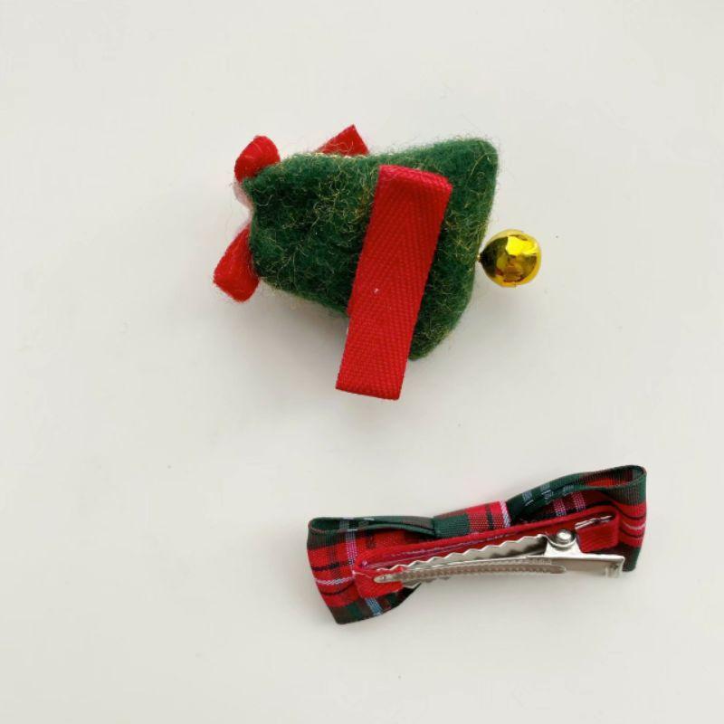 Kẹp mái nơ và cây thông noel cho bé
