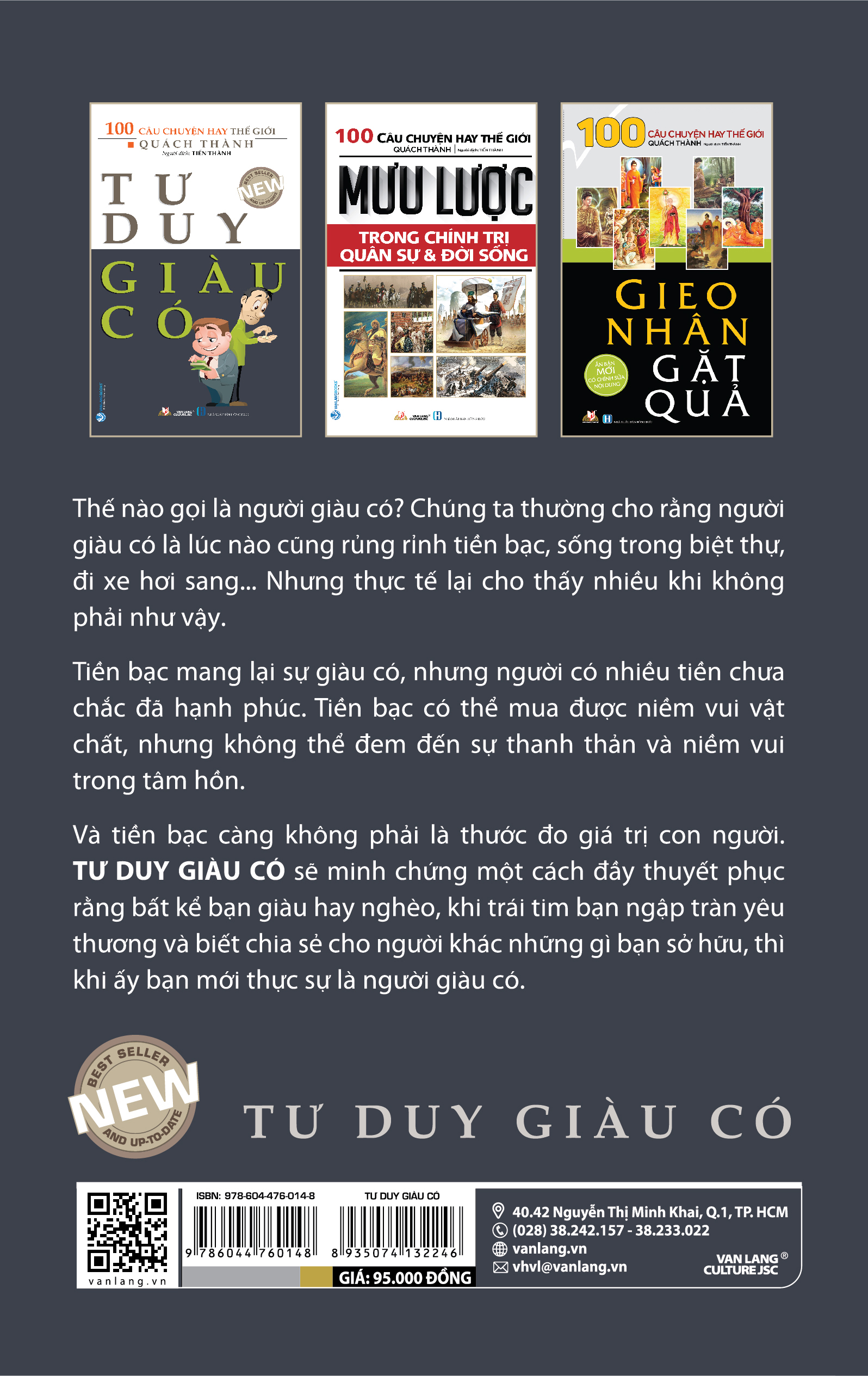 Tư Duy Giàu Có - 100 Câu Chuyện Hay Thế Giới -  Tái Bản 2023 - Vanlangbooks