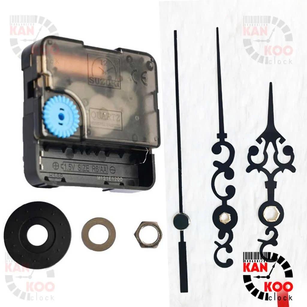 Máy Đồng Hồ Treo Tường Kim Trôi Xịn Suzuki, Bánh Xe Xanh (Trục Nhỏ 3mm/5mm) – Chạy Giờ Chính Xác, Bền Bỉ