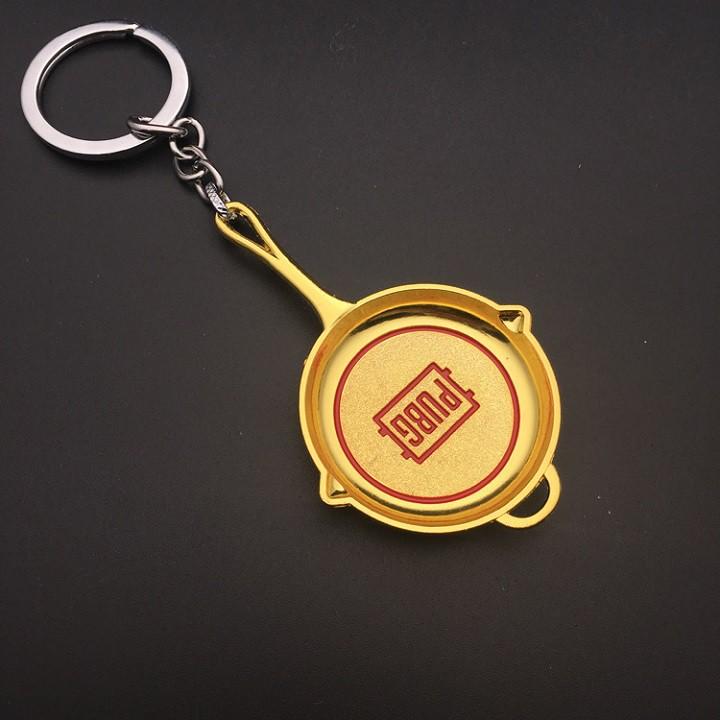 Móc khóa chảo PUBG quai tròn nhiều màu