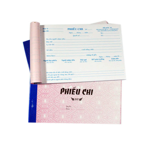 Phiếu Thu / Phiếu Chi Nhã Yến Cao Cấp 100 tờ Khổ 13x19cm (1 Liên / 2 Liên)