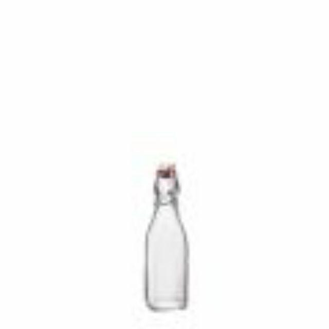 Chai thủy tinh vuông nắp cài Swing 0.25L