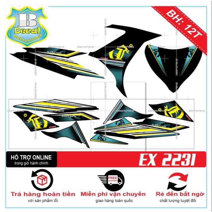 Tem rời dành cho EX 2011 LC DÁN XE ĐEN 2231