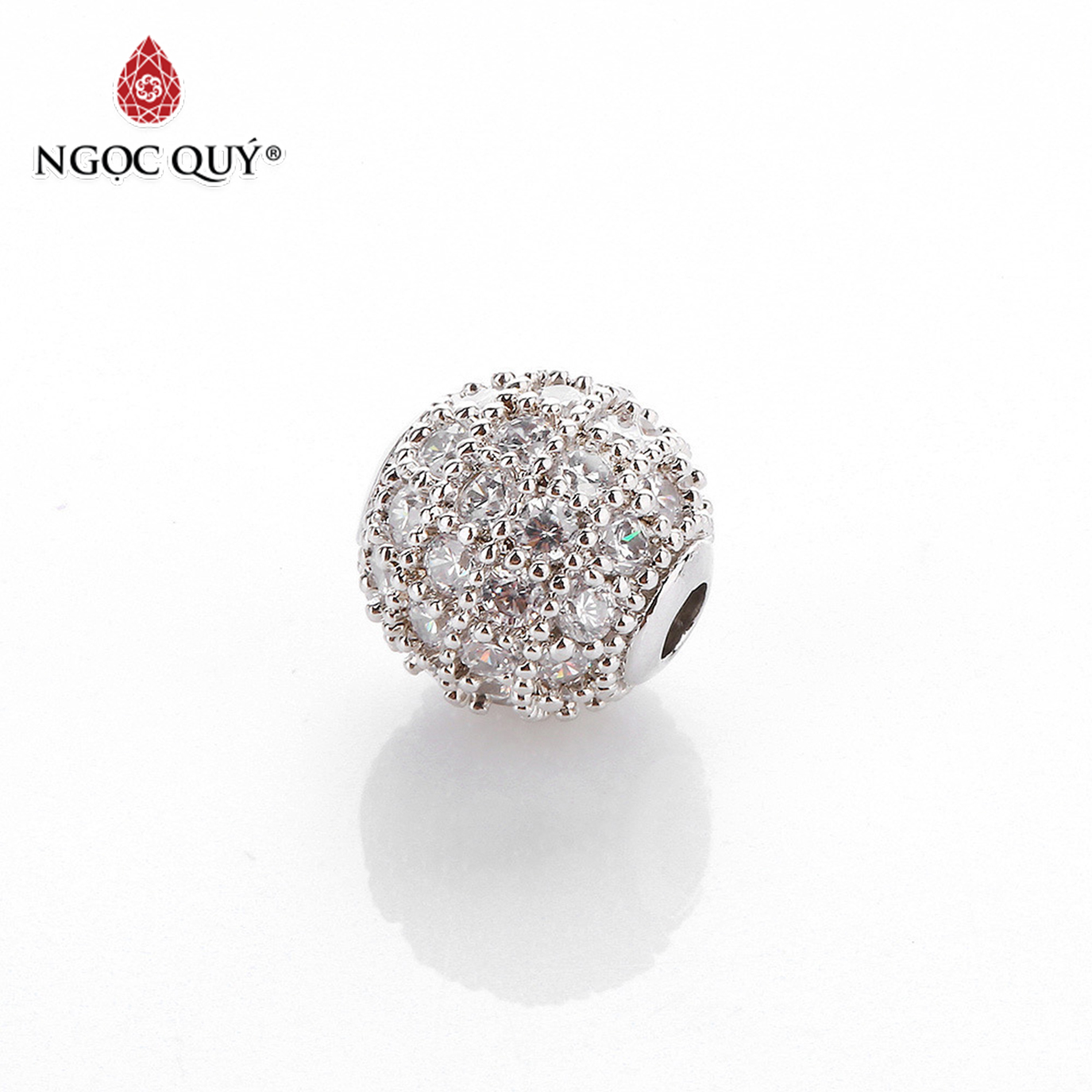 Charm hợp kim đính đá size 5mm - Ngọc Quý Gemstones