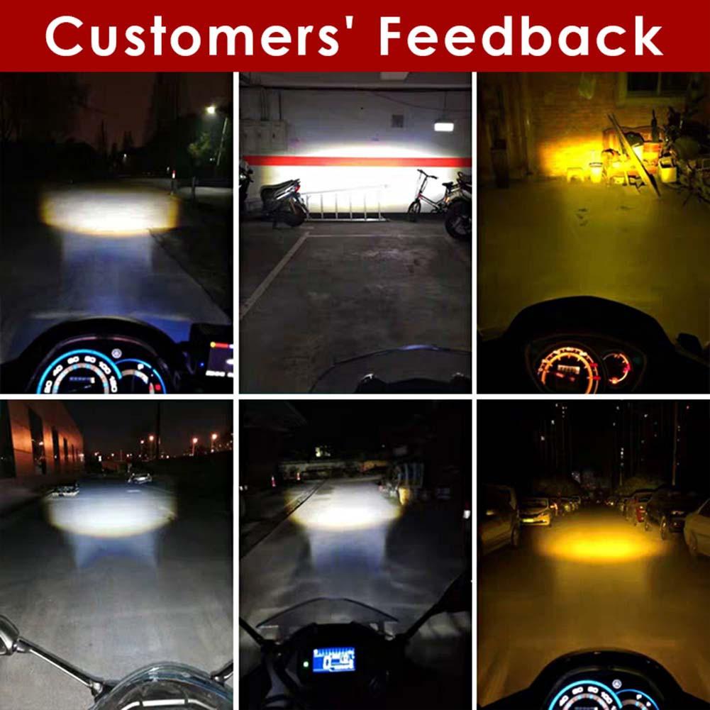 Đèn pha bóng LED mắt cá hai màu bằng thép tích hợp ống kính