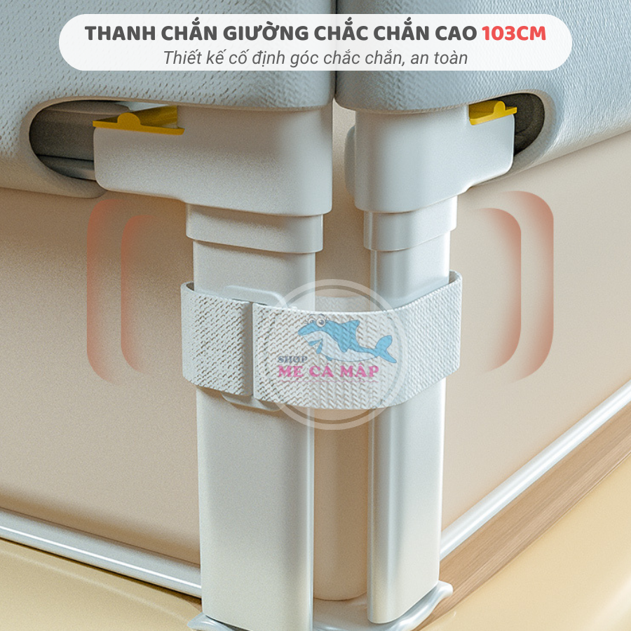 Thanh chặn giường nâng hạ 1 bên, thanh chắn giường cao 103cm có 3 màu