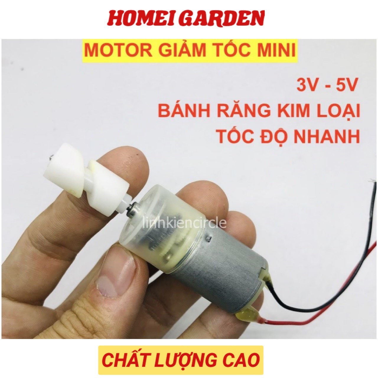 Motor mô tơ giảm tốc mini điện áp 3v - 5v tốc độ nhanh bánh răng kim loại - KG005