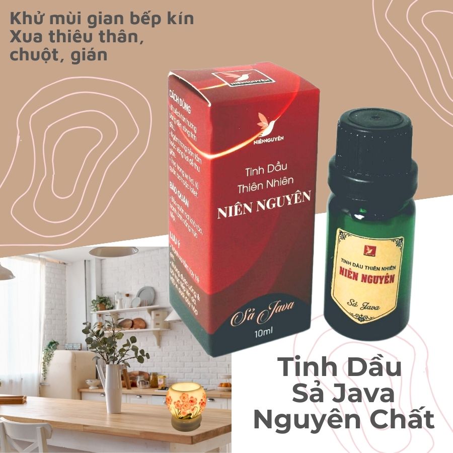 Tinh Dầu Thiên Nhiên - Tinh Dầu Sả Java Nguyên Chất – Chai Nhỏ Xông Đèn : Đuổi muỗi, khử mùi, thư giãn...