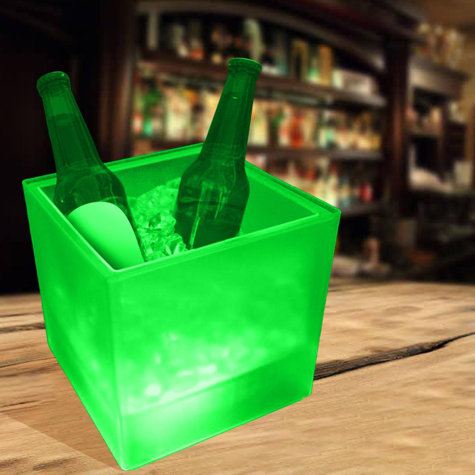 Double Layers Ice Bucket   Rechargable 3.5L for Club Home KTV Green