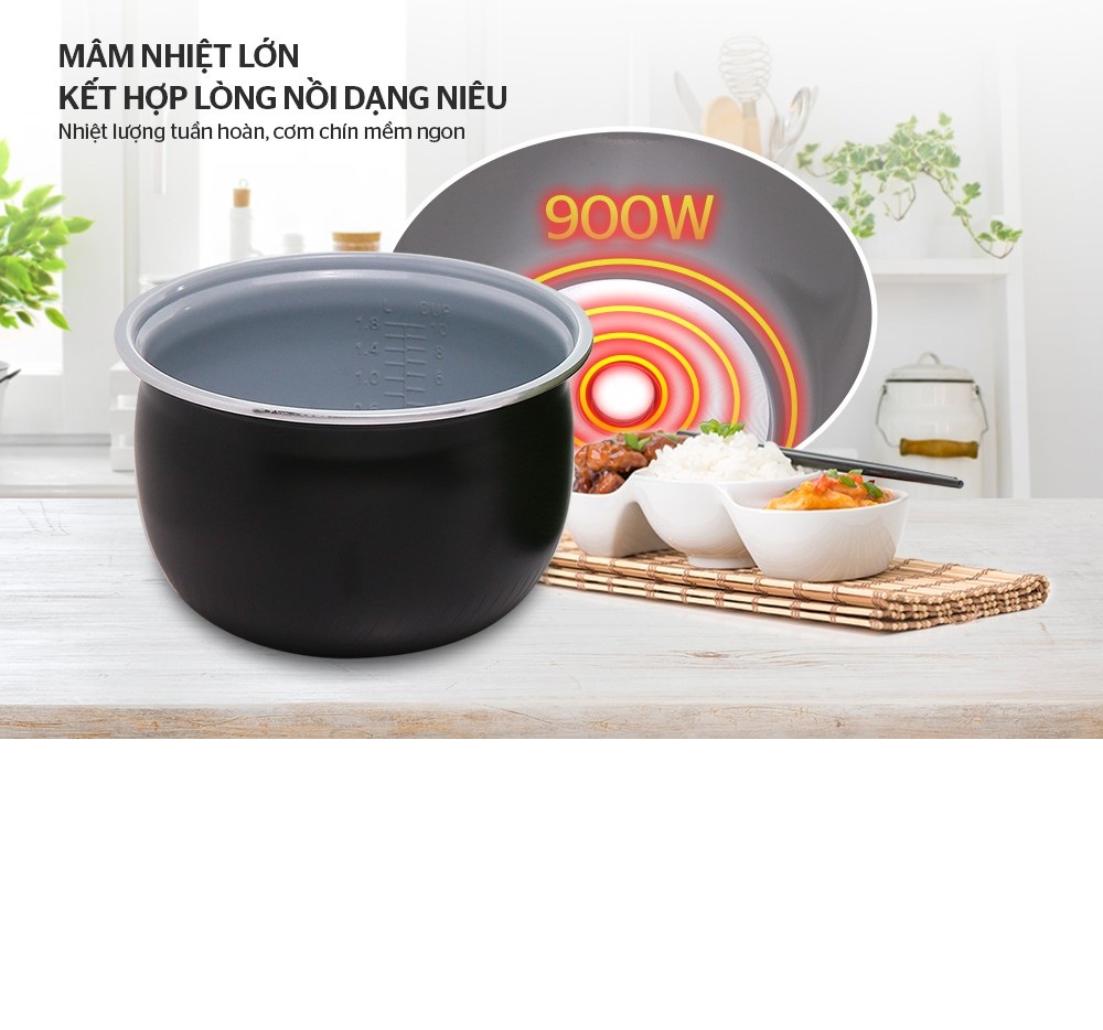 Nồi Cơm Điện 1.8L Sunhouse MaMa SHD8665 - Màu Ngẫu Nhiên - Hàng Chính Hãng