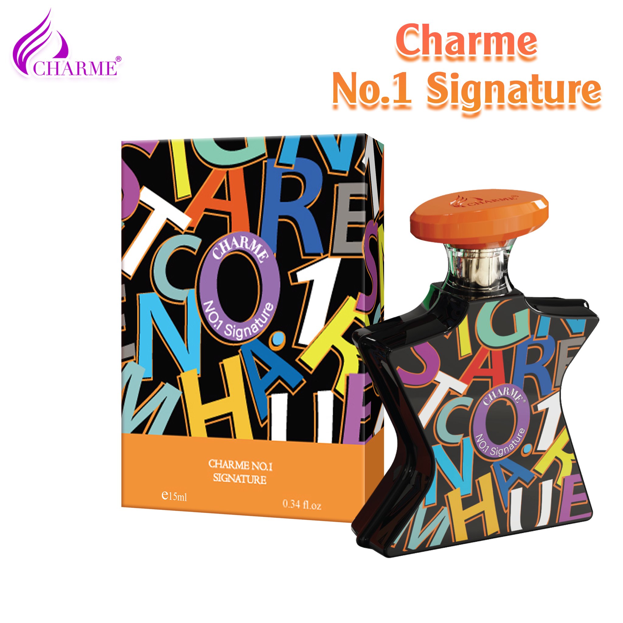 Nước hoa unisex cao cấp Charme N0.1 Signature 15ml lưu hương lâu với mùi hương ấm nồng mạnh mẽ lại dịu dàng