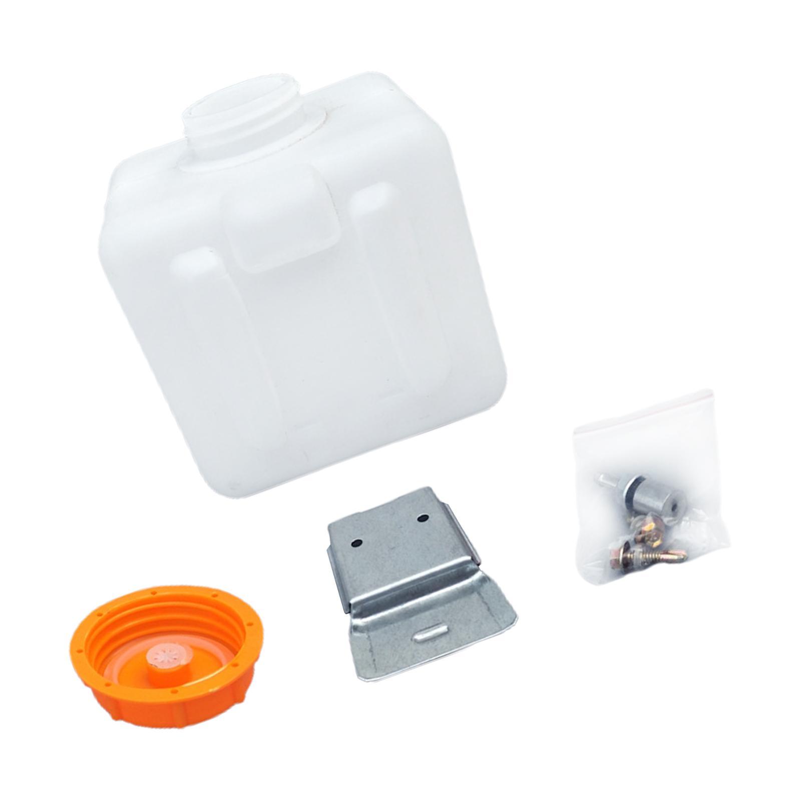 Diesel Fuel Tank Plastic Fuel Tank 2.5L with Oil Nozzle Adapter Metal Panel Screws Oil Gasoline Tank