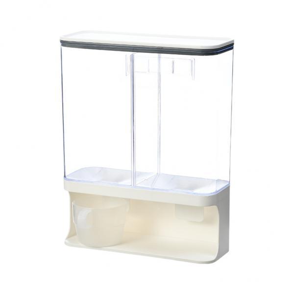 2X Countertop Rice Bucket Grain Dispenser Dry Food Storage Container 3000ML