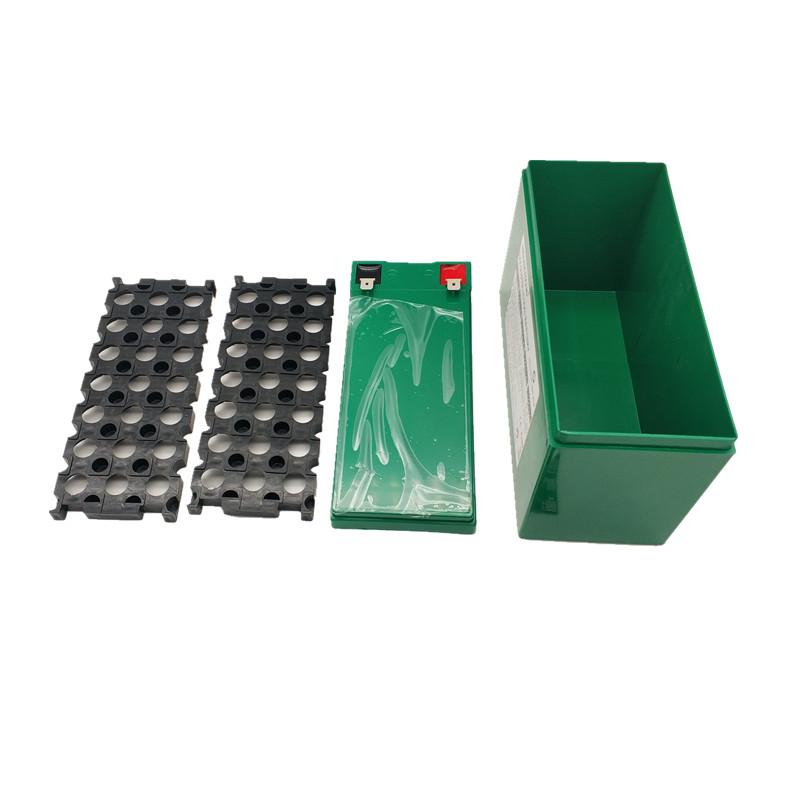 12V7Ah 8Ah10Ah12Ah Thay thế Axit-Chì cho Vỏ Pin Lithium Máy phun điện Nhựa Đặc biệt 18650 Hộp Lưu trữ Xanh Đen Màu sắc: hộp đựng màu xanh lá cây