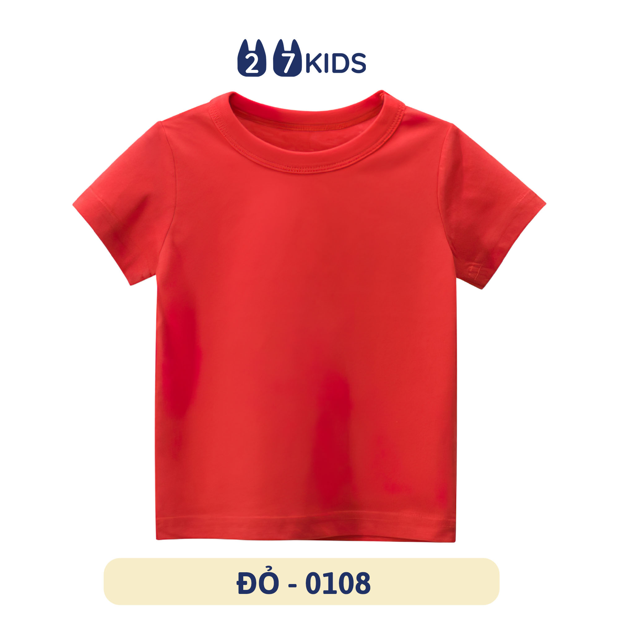Áo thun bé trai ngắn tay 27Kids áo cộc nam 100% Cotton cho trẻ từ 2-10 tuổi BSTS17