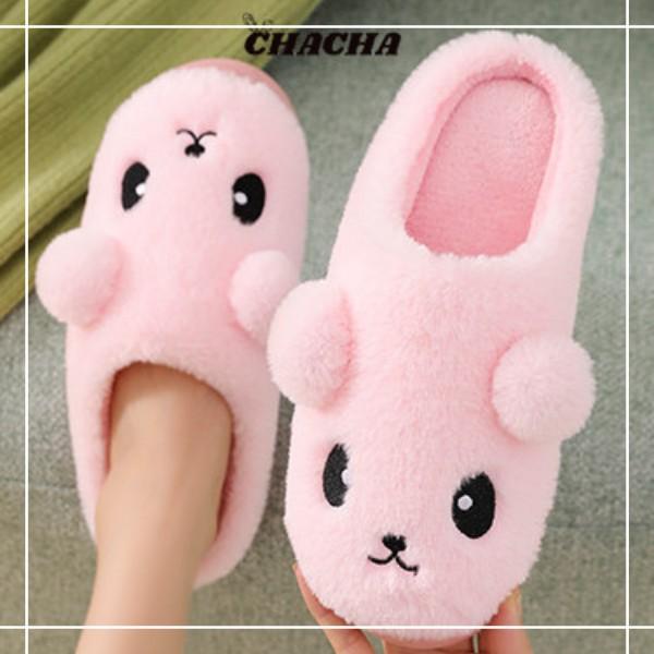 Dép đi trong nhà Chacha Sweet Dép bông hình Thỏ cute đáng yêu siêu êm