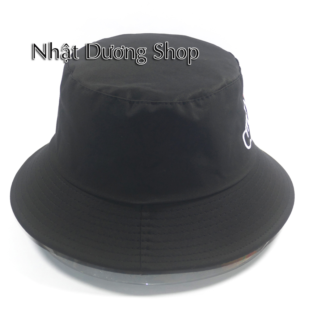 Nón bucket 1 mặt thêu hình bắn tim sành điệu - Chất liệu Cotton cao cấp tạo nên sự thoáng mát