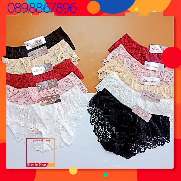 Combo 10 quần lót nữ Cotton ren hoa full mông freesize MQ1025