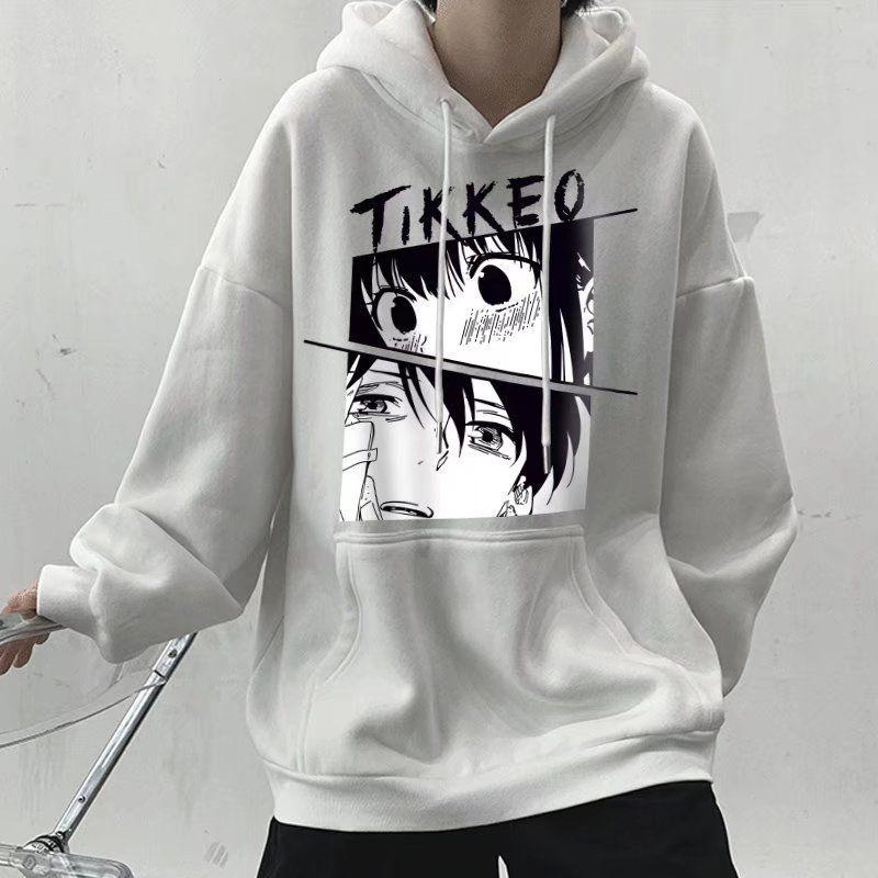 Áo Hoodie Lông Cừu Dày Dặn In Họa Tiết Anime Thời Trang Hàn Quốc Cho Nam