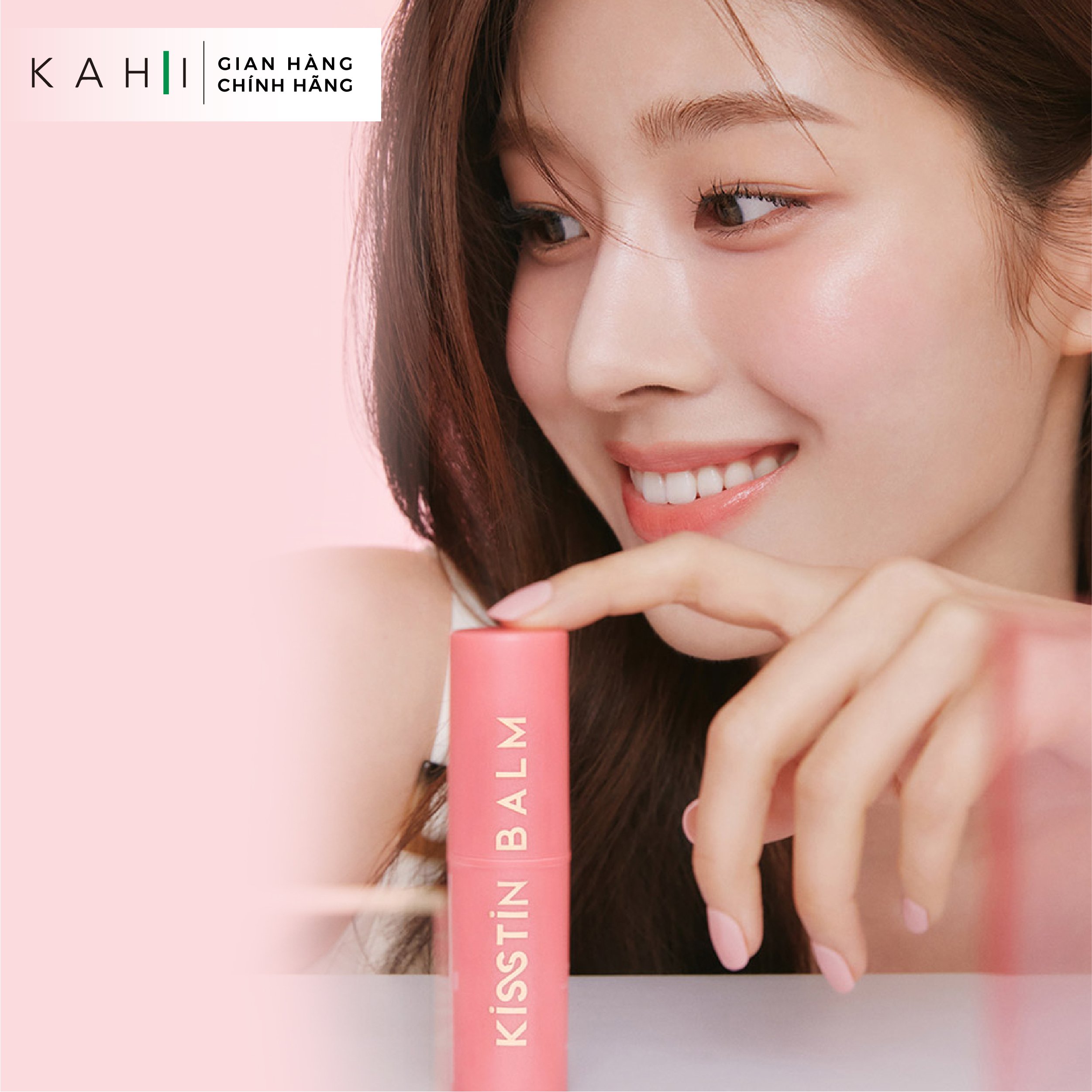 Sáp Dưỡng Ẩm Kahi Kisstin Balm Pink - Làm Hồng Da Mặt 9g